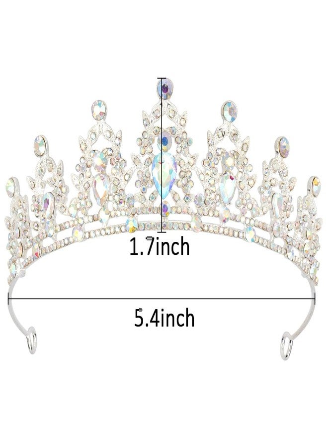 ANBALA Silver Crown Crystal Princess Crown, Tairas for Girls, Rhinestone Tiaras for Wedding Birthday Prom Cosplay Halloween - Image 5